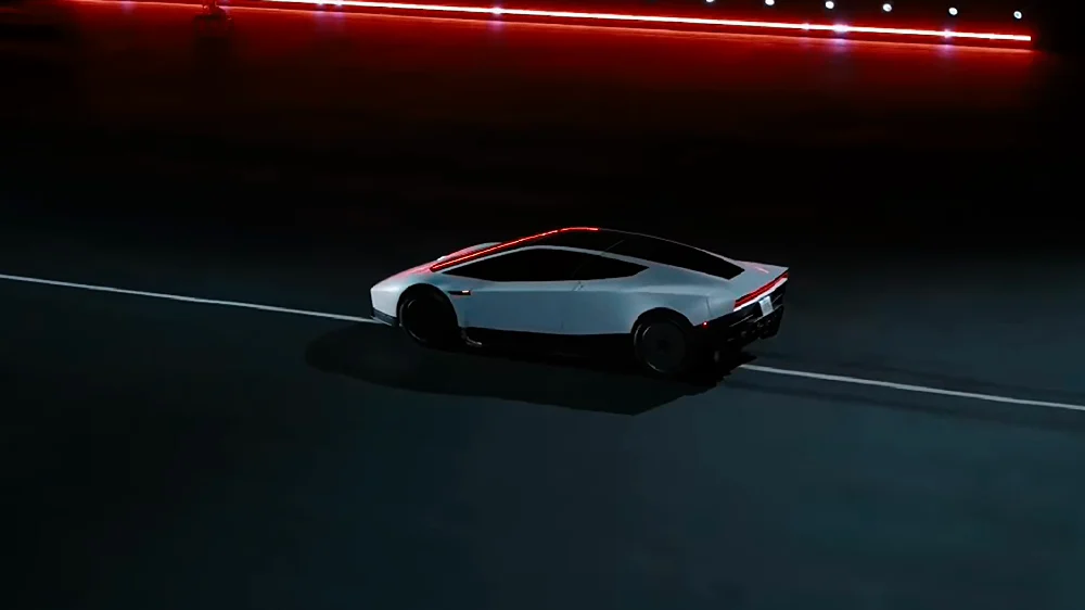 Roadster chạy trên đường chạy trước khi lên dốc. Ảnh: khung hình từ buổi phát trực tiếp Tesla Live ngày 15/10/2026