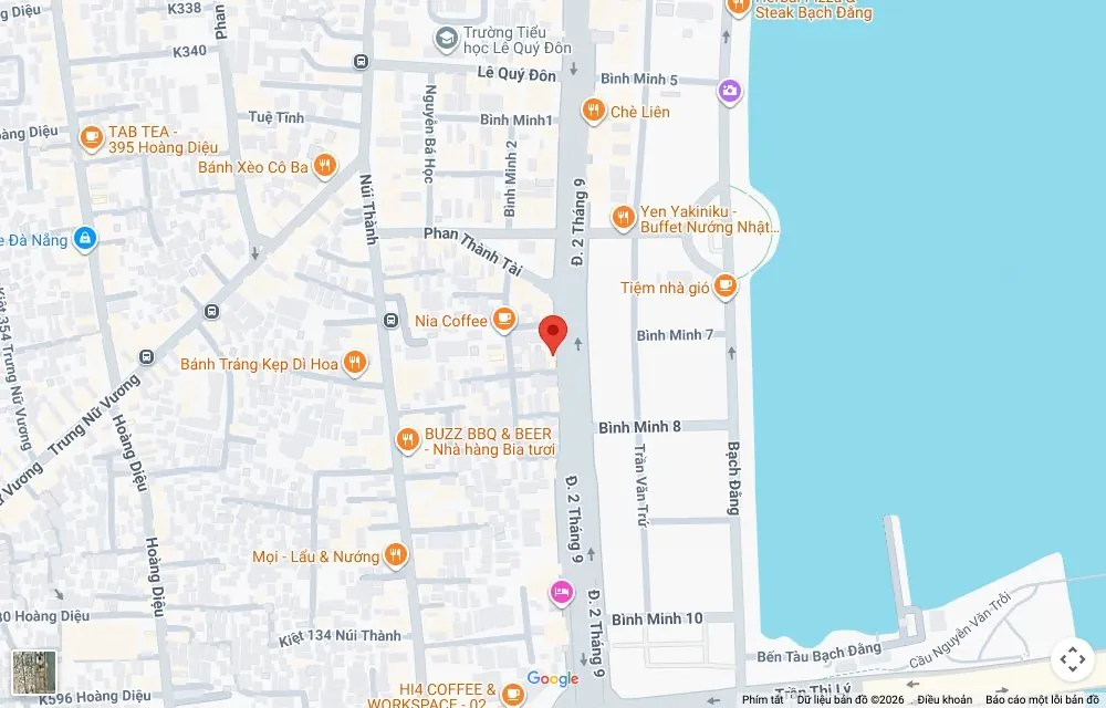 Vị trí Thanh Bình Auto đường 2/9 trên Google Maps